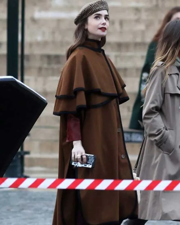 Emily In Paris Emily Cooper Cape Coat